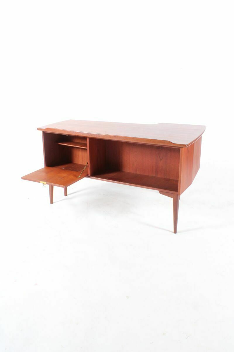 Beautiful Boomerang Style Scandanavian Desk In Teak By Goran Strand For Lelangs Mobelfabrik photo 2537.0