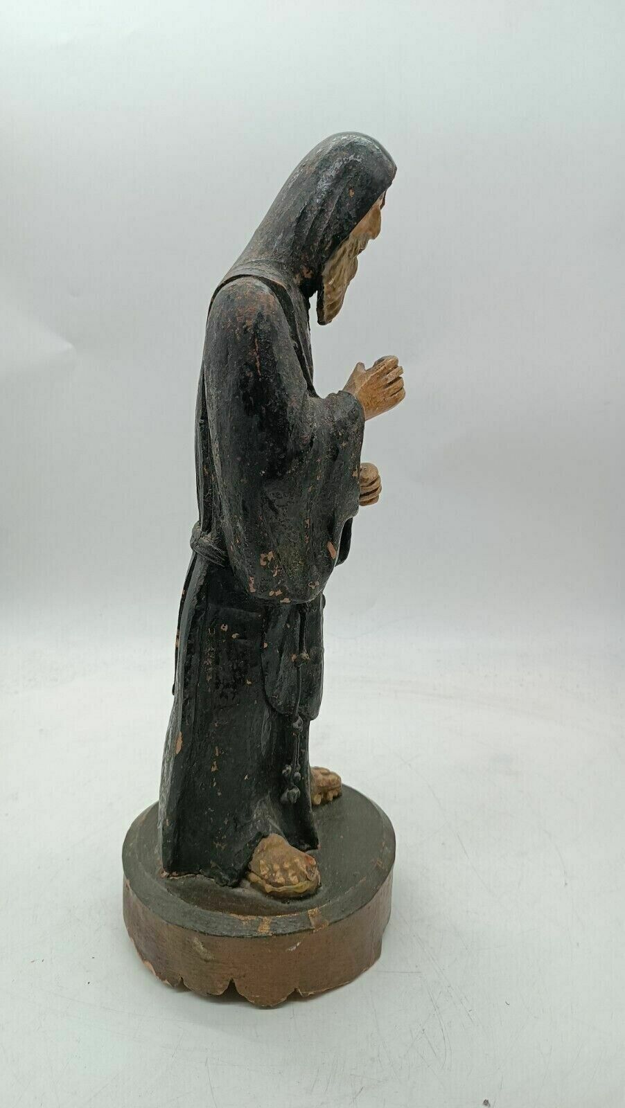Ancient Terracotta Sculpture San Francesco Di Paola Italian School, Early 19th Century photo for sale