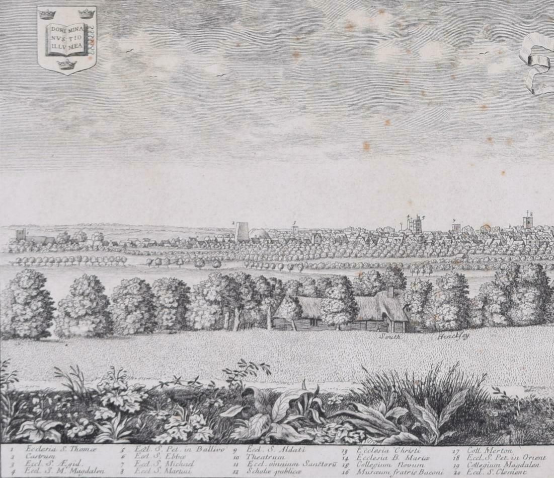 David Loggan Oxford 1675 Engraving By David Loggan Prospectus Oxoniae Orientalis C 1675 photo Art
