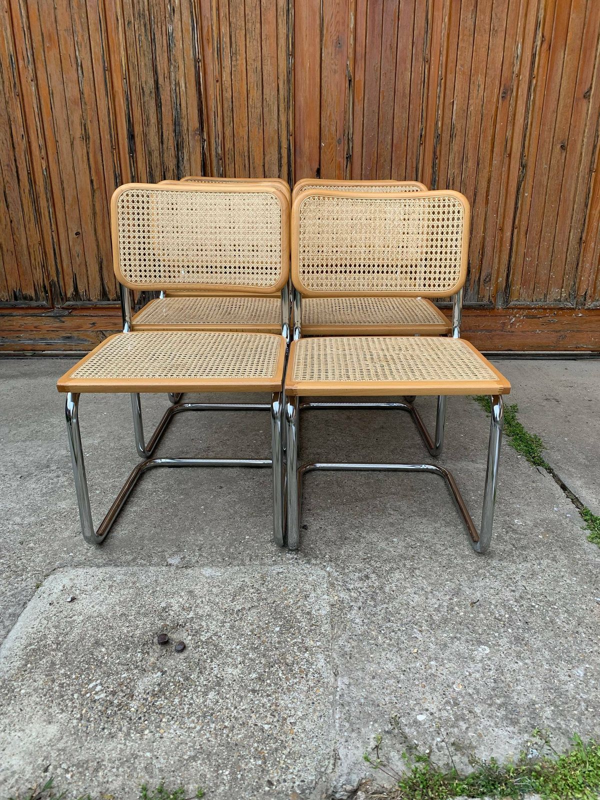 Mid Century Modern Italian Marcel Breuer B32 Cesca Chair, 70s Set Of 6 photo furniture