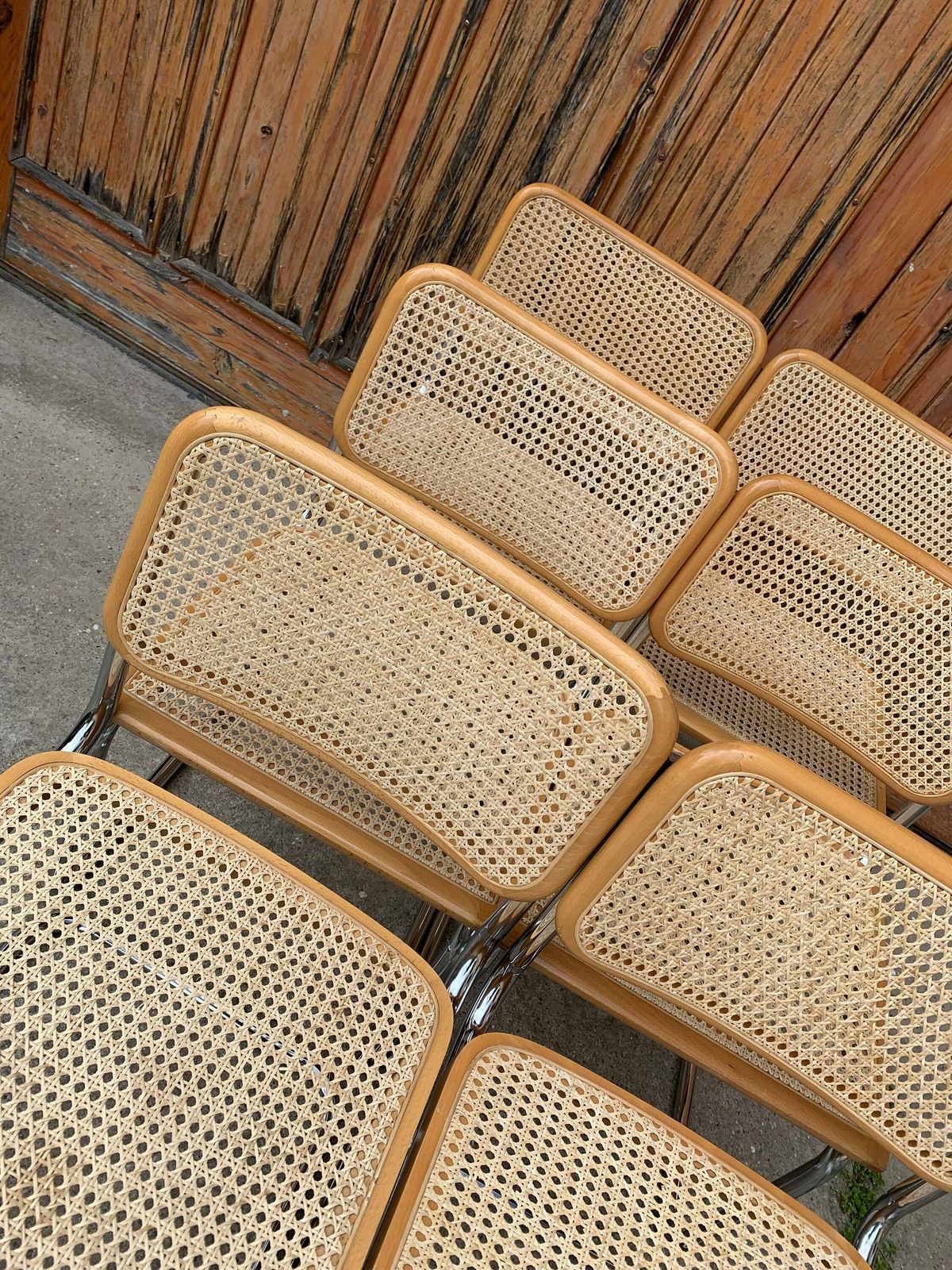 Mid Century Modern Italian Marcel Breuer B32 Cesca Chair, 70s Set Of 6 photo Furniture