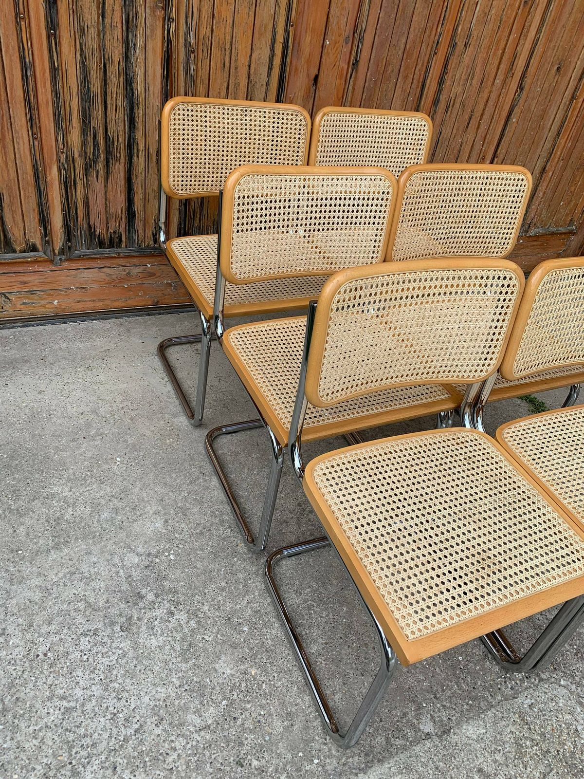 Mid Century Modern Italian Marcel Breuer B32 Cesca Chair, 70s Set Of 6 photo 2470.0