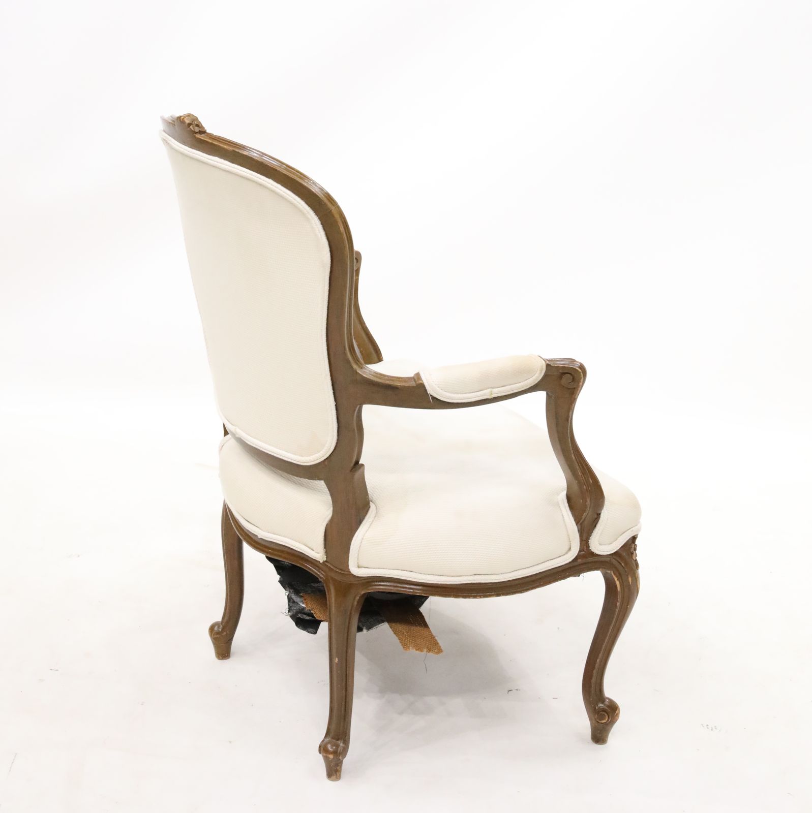 Vintage French Louis Philippe Style Armchair Cream Upholstery Free Uk Delivery photo vinterior