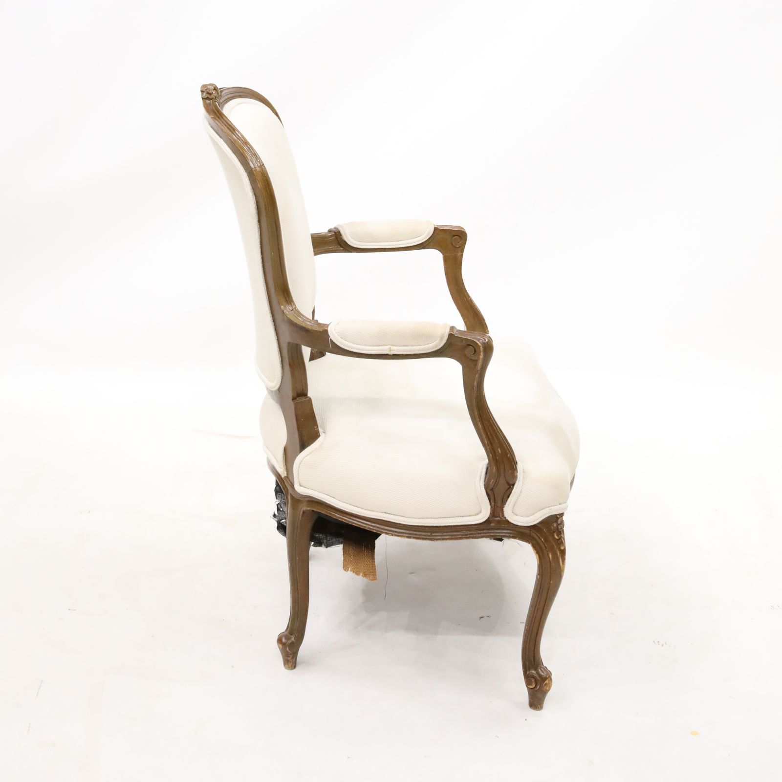 Vintage French Louis Philippe Style Armchair Cream Upholstery Free Uk Delivery photo buy