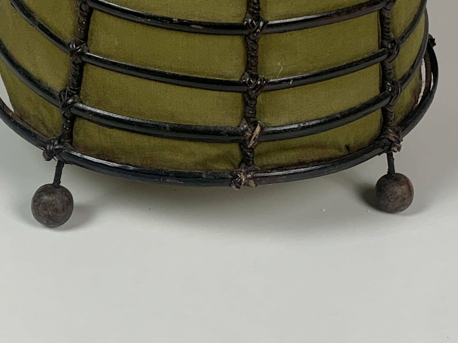 photo furniture Bamboo And Fabric Floor Lamp In The Manner Of Franco Albini