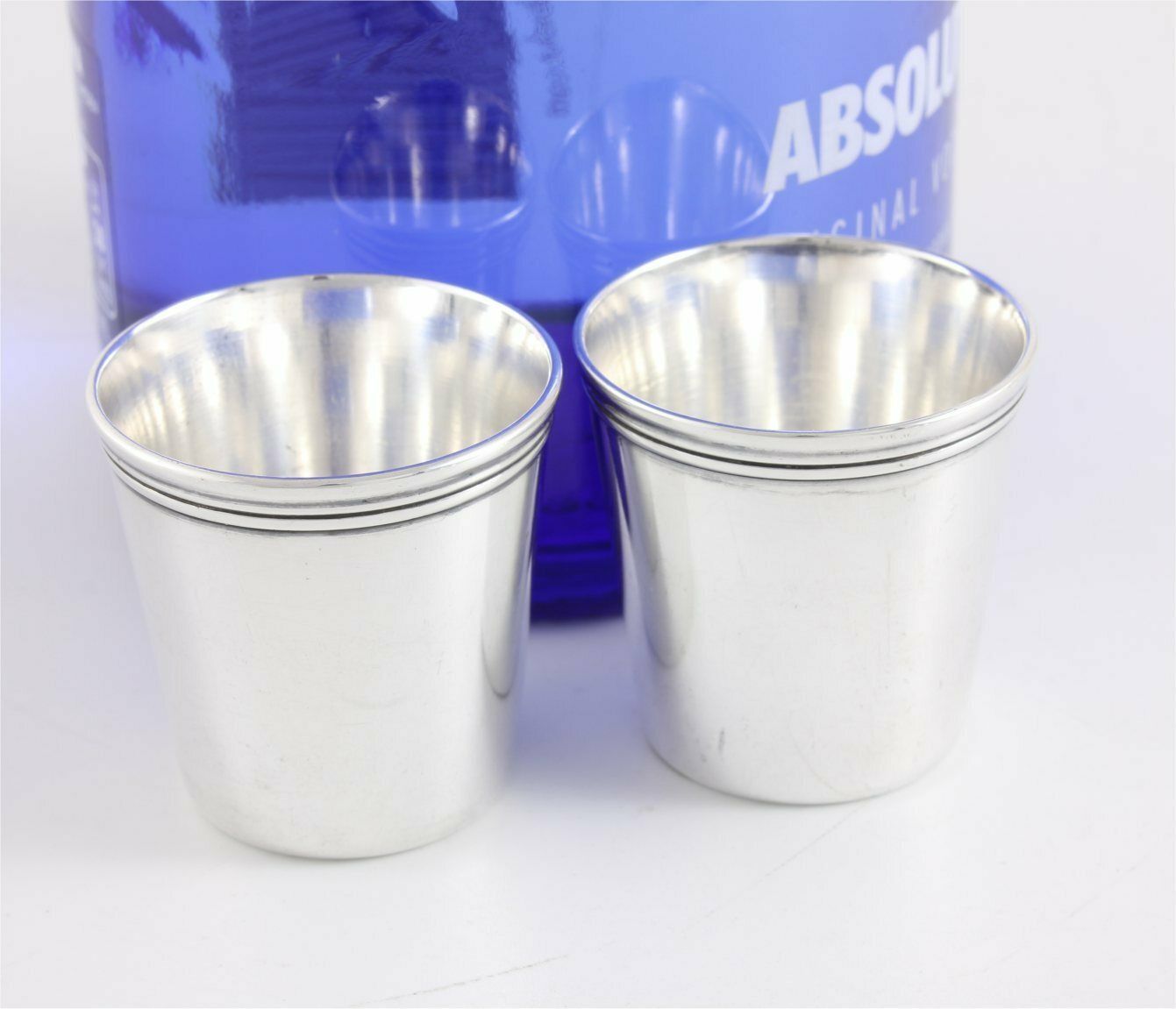 photo furniture Christofle Silver Plated Vodka Shot Cups. Set Of 6 French Small Glasses.