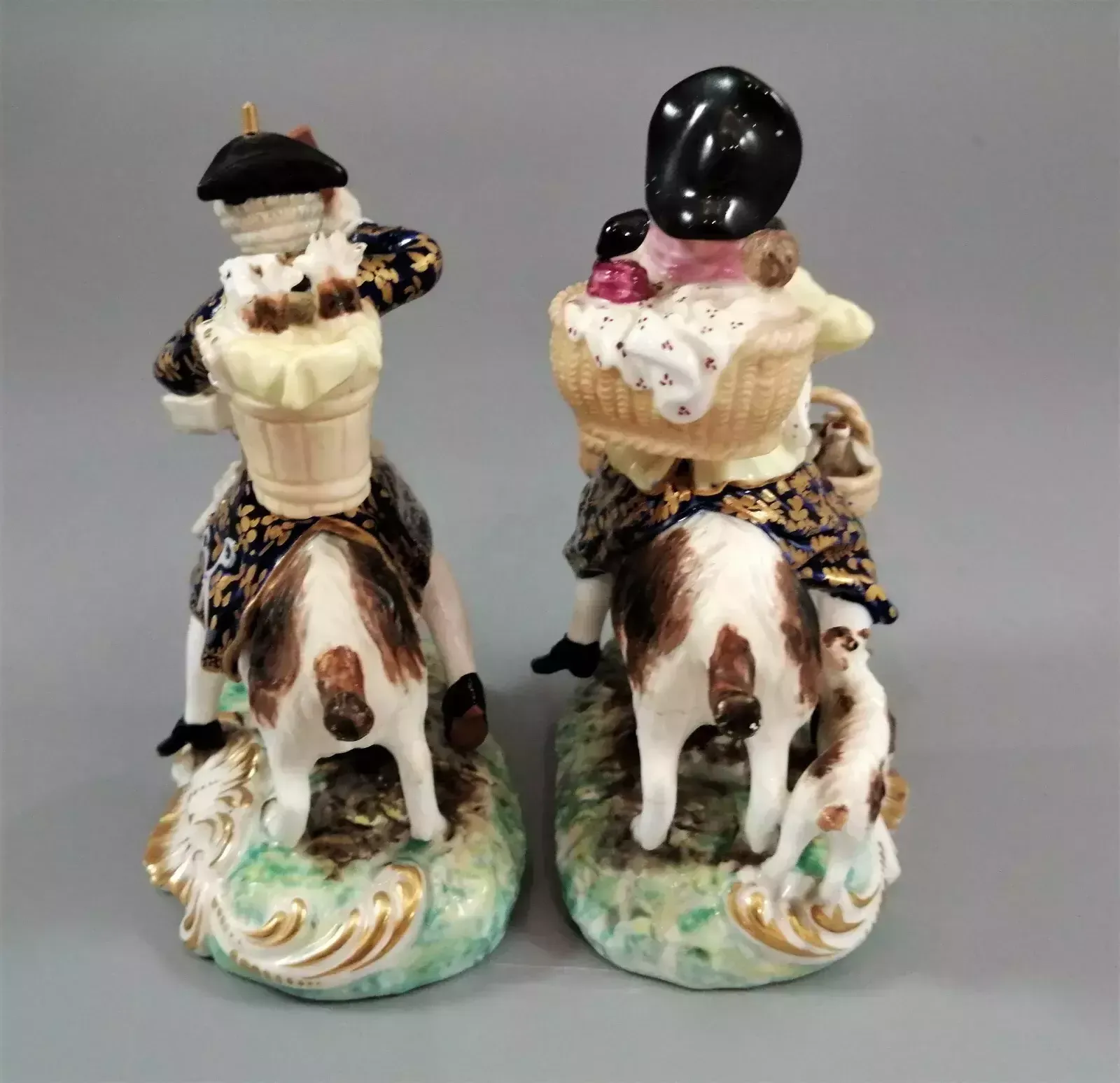 Derby Figurines Of The Welch Tailor And His Wife, C.1820 photo Home Decor