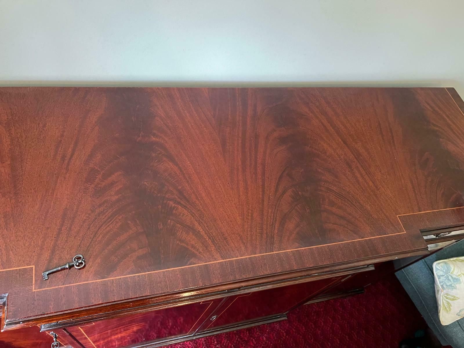 Charles Barr Mahogany Sideboard With Satinwood Detail photo vinterior