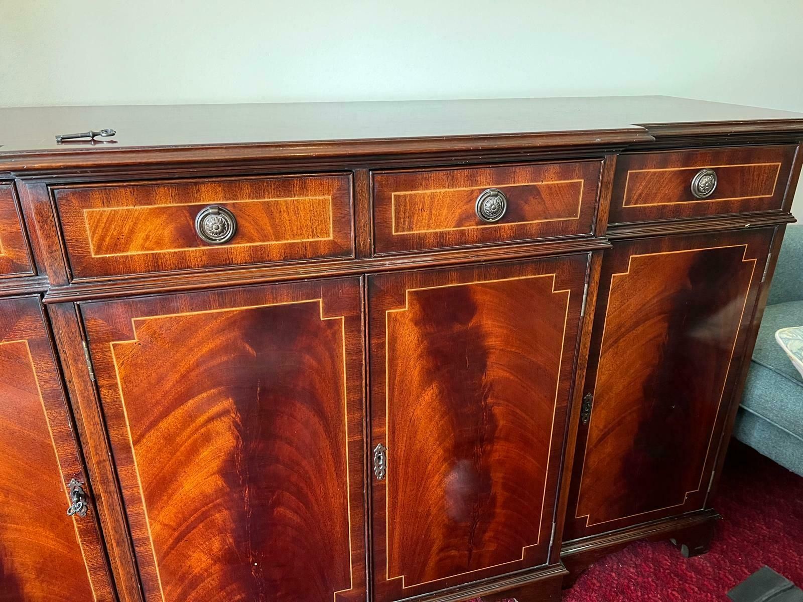 Charles Barr Mahogany Sideboard With Satinwood Detail photo buy