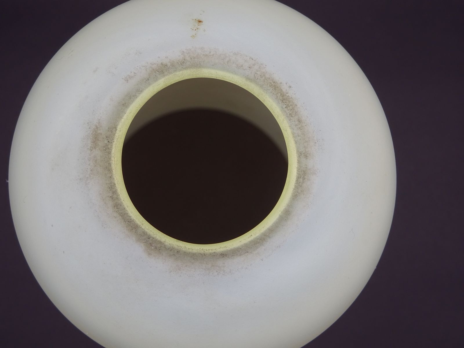 Late 1800/Early 1900s Frosted Uranium Glass Light Shade photo vinterior