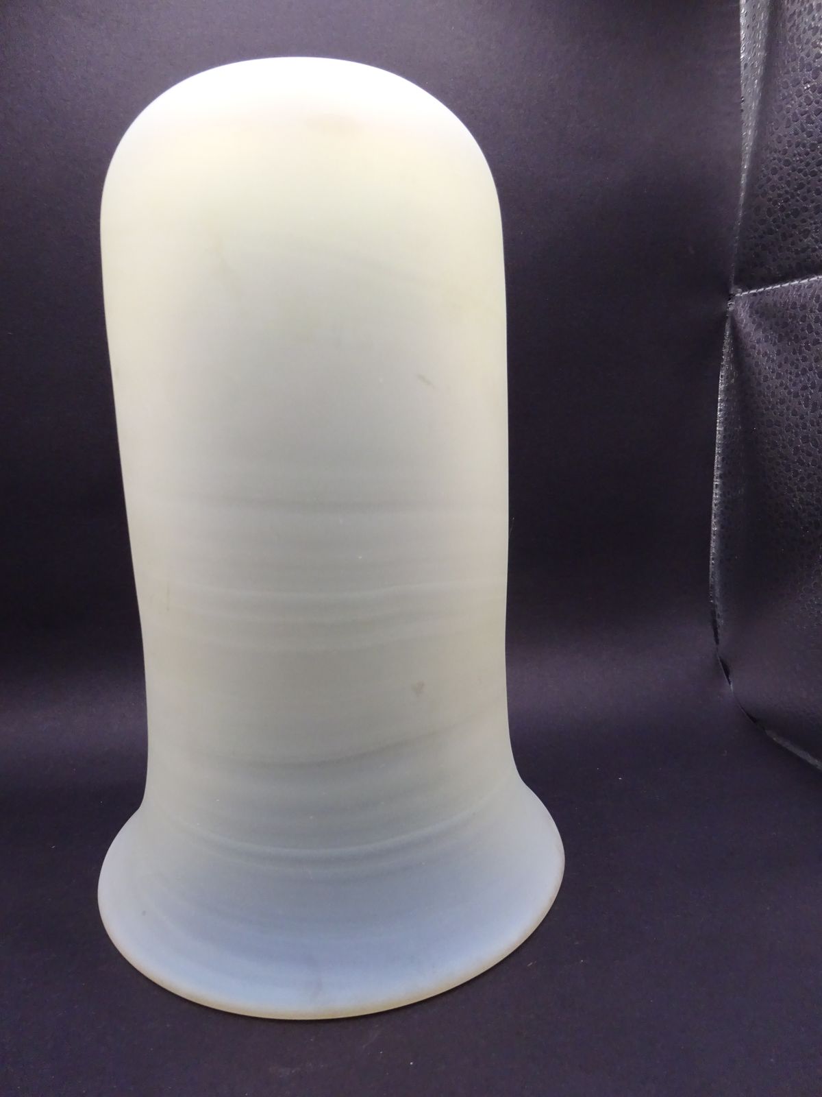 130.0 Late 1800/Early 1900s Frosted Uranium Glass Light Shade photo