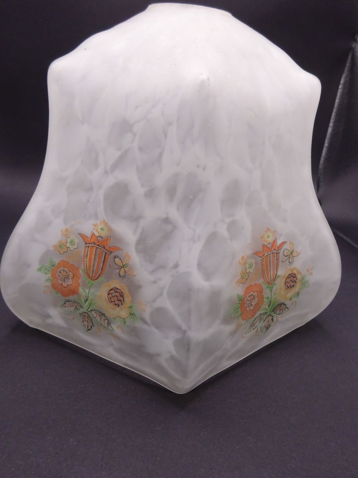 1930s Marbleized Glass Light Shade photo 52.0