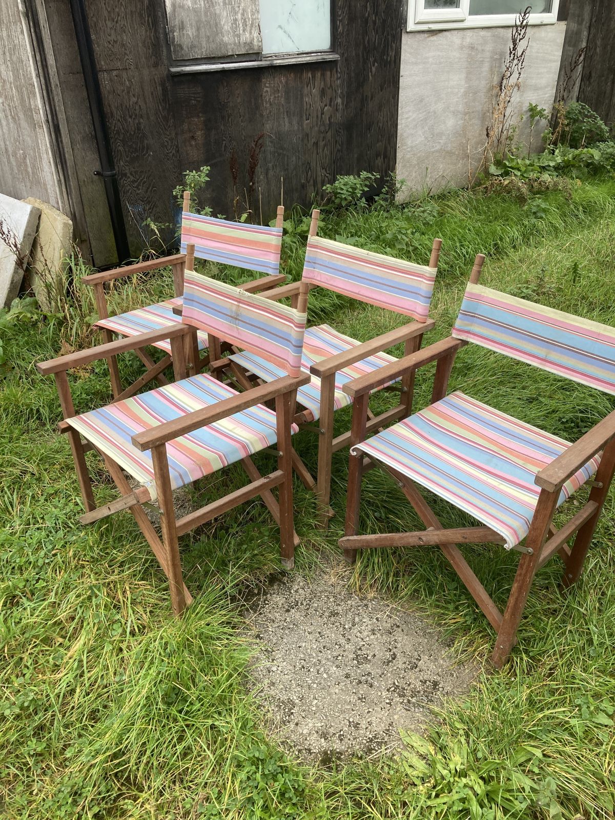 Set Of 4 Vintage Directors Chairs