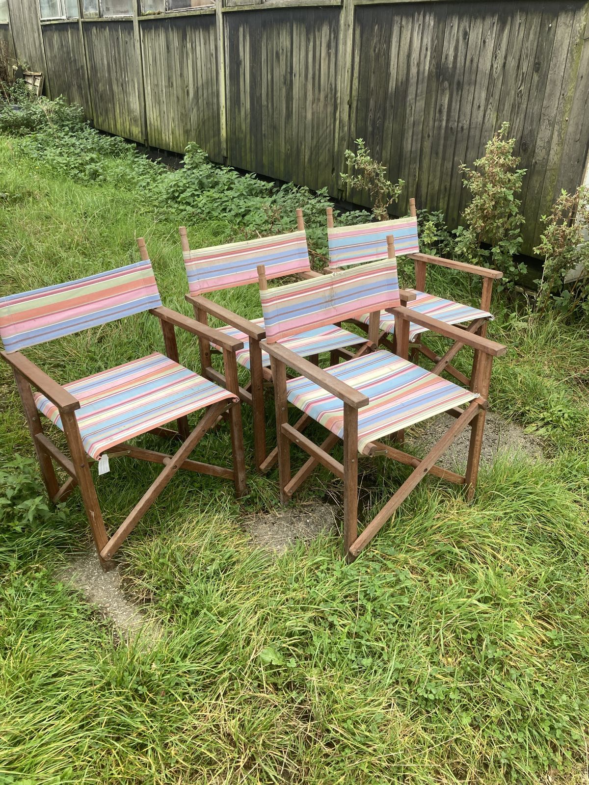 Set Of 4 Vintage Directors Chairs photo buy