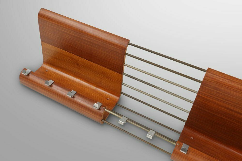 Mid Century Coatrack In Bent Plywood Attributed To De Coene, Belgium, 1960s photo vinterior