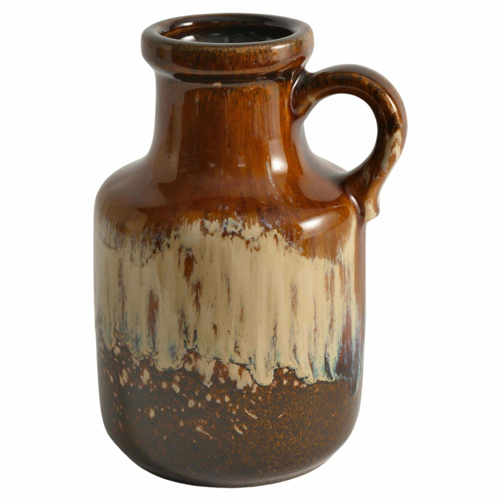 Mid Century Modern Fat Lava Drip Glaze Ceramic Vase, West Germany, 1970s