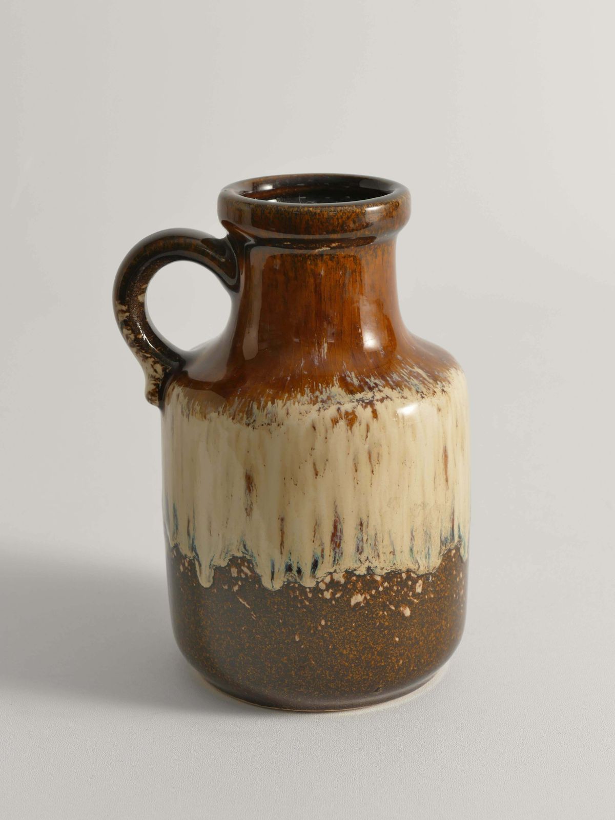 Mid Century Modern Fat Lava Drip Glaze Ceramic Vase, West Germany, 1970s photo vinterior