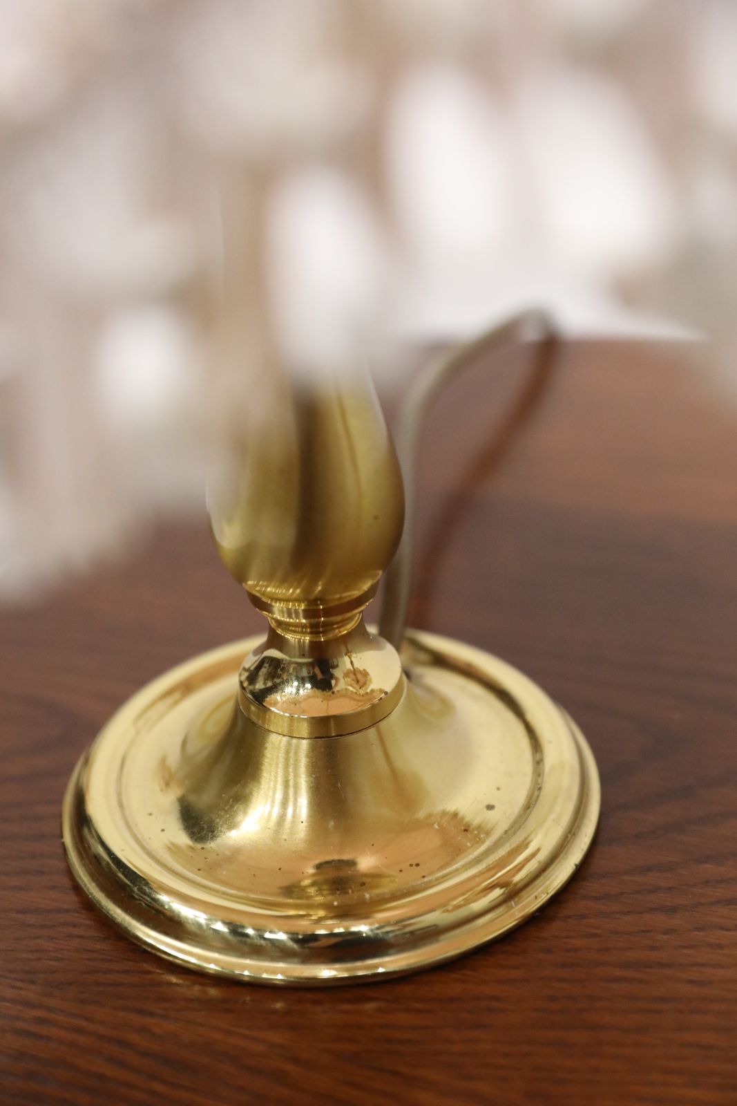 photo vintage 3 Vintage Brass Lamps Chintzy Shades 1 Larger & 2 Smaller Matching Free Delivery