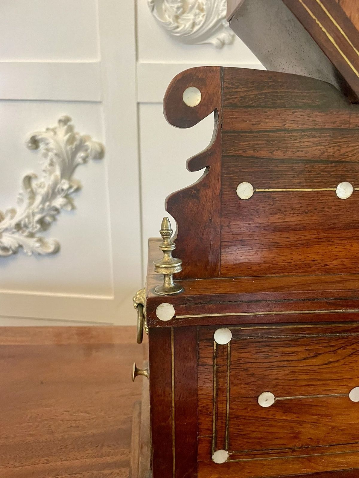 Antique Rosewood Inlaid Mantle Clock By Walker And Hall photo Home Decor