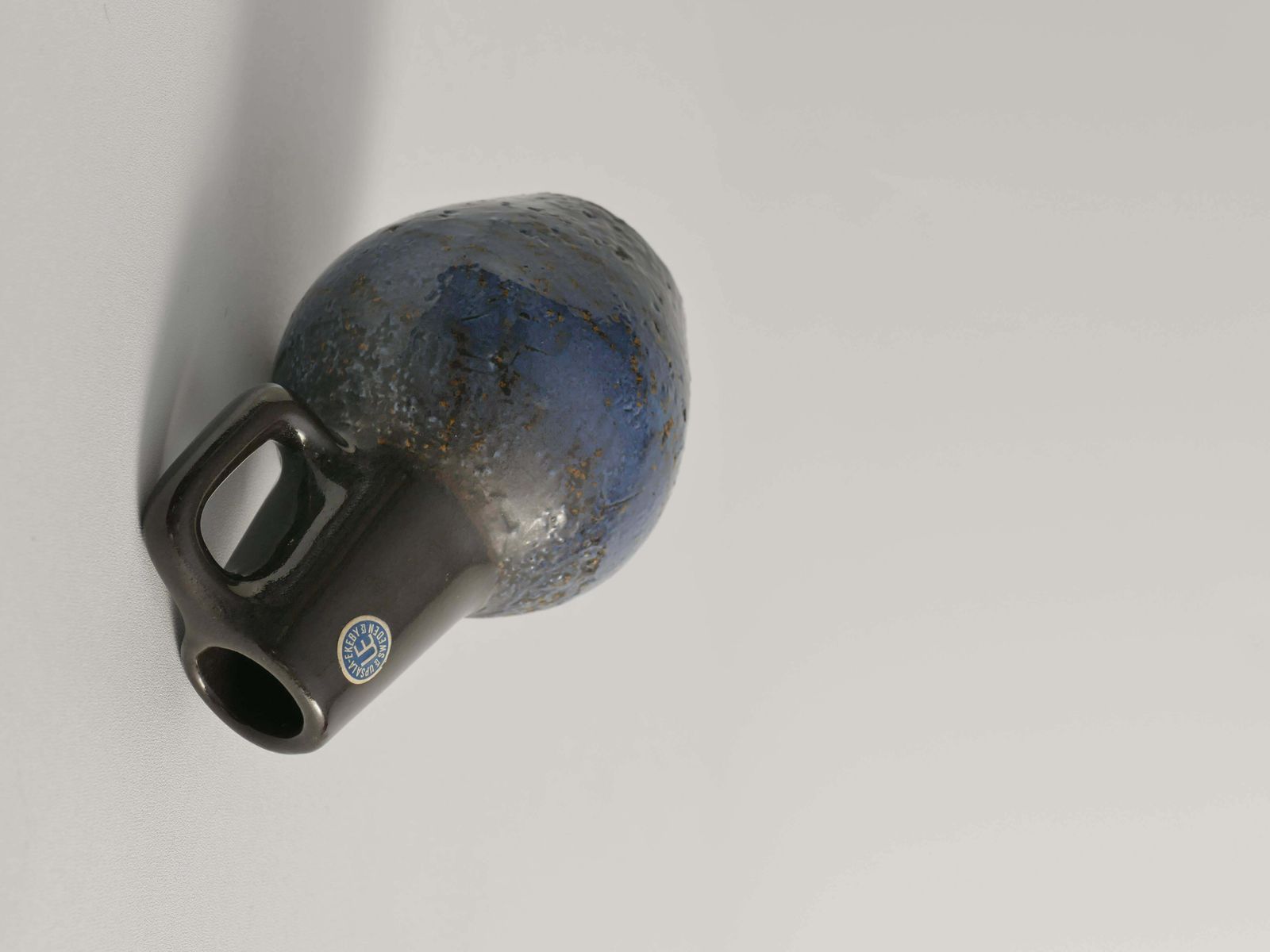 photo furniture Scandinavian Modern Blue Ceramic Vase, Ingrid Atterberg For Upsala Ekeby, 1960s