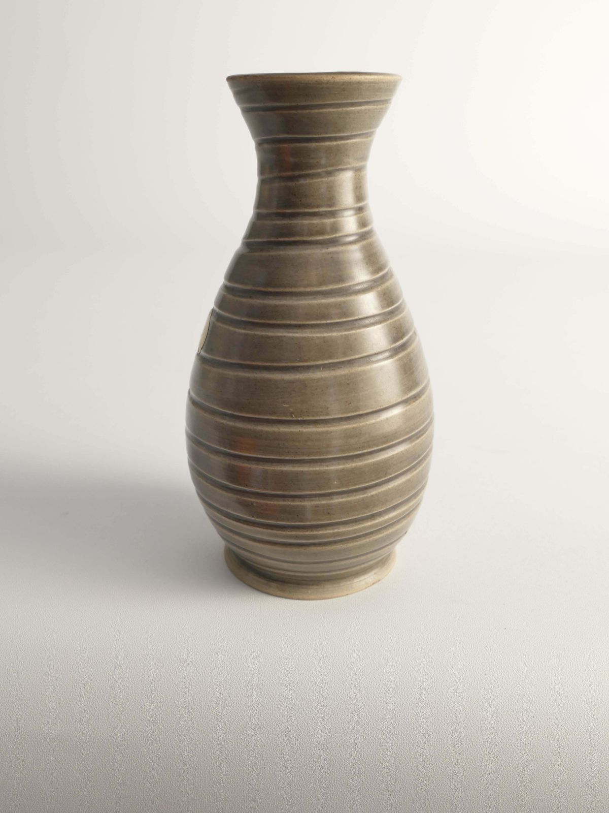 Scandinavian Modern Stoneware Vase Attributed To Ewald Dahlskog For Bo Fajans photo buy