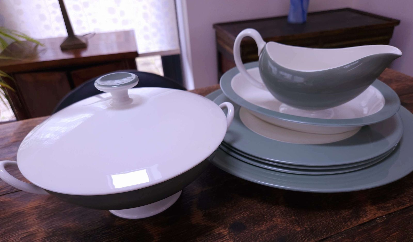Wedgwood Asia Green Fine Bone China Tureen photo vinterior
