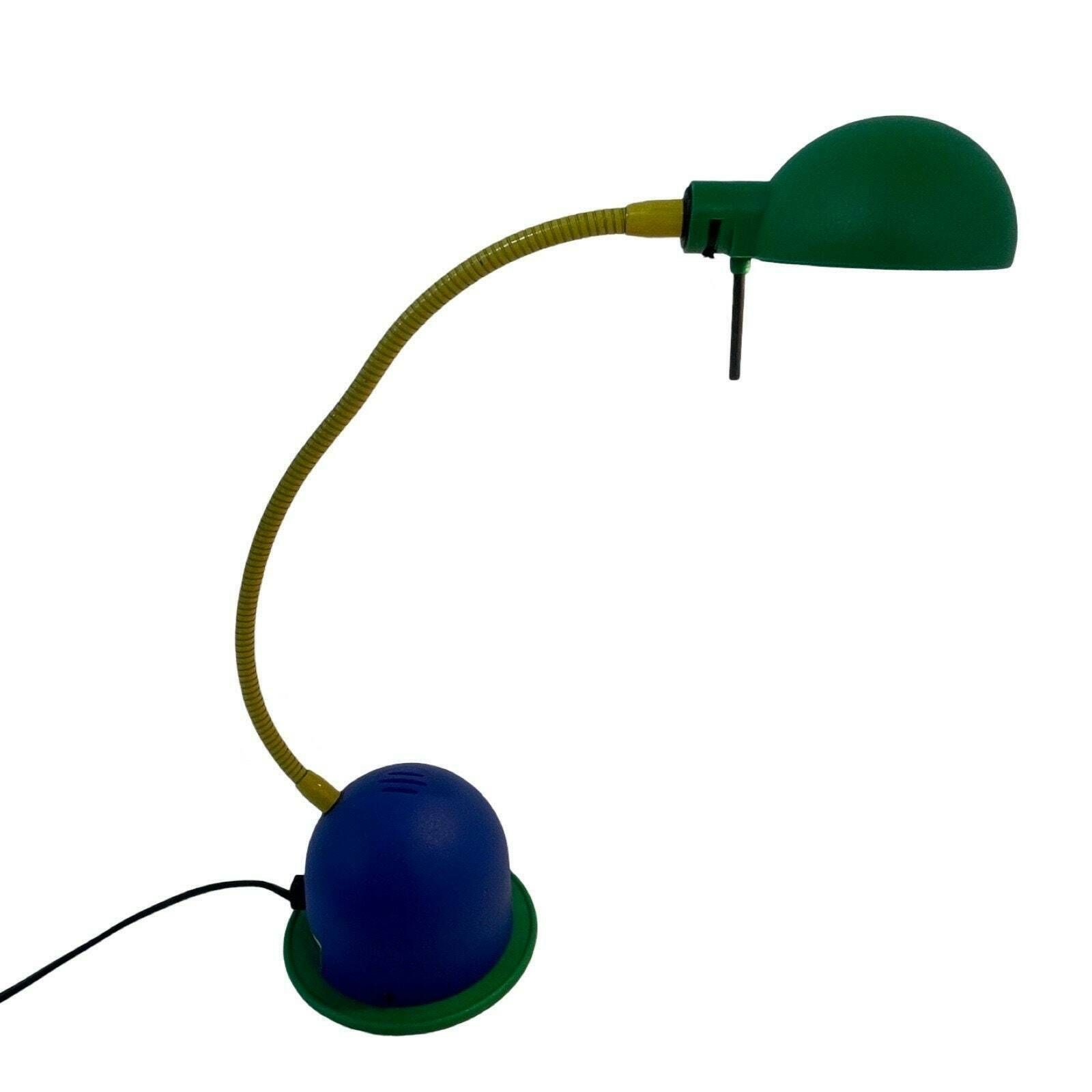 Memphis Style   Stilplast Italy   Desklamp Model 'Halo'   Gooseneck   Multicolor