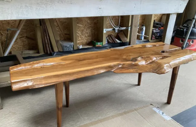 Reynolds Of Ludlow Yew Burl Live Edge Coffee Table 60s 70s Vintage Mid Century