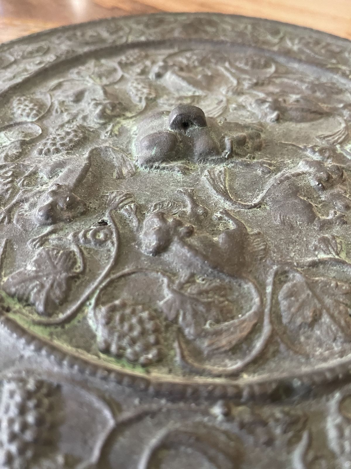 Oka 'Verdigris' Resin Circular Plaques Of Mannerist Design From Athelhampton House, Dorset photo furniture