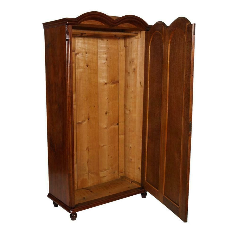 1860s Austrian Biedermeier Wardrobe Cupboard In Walnut, Polished To Wax photo furniture