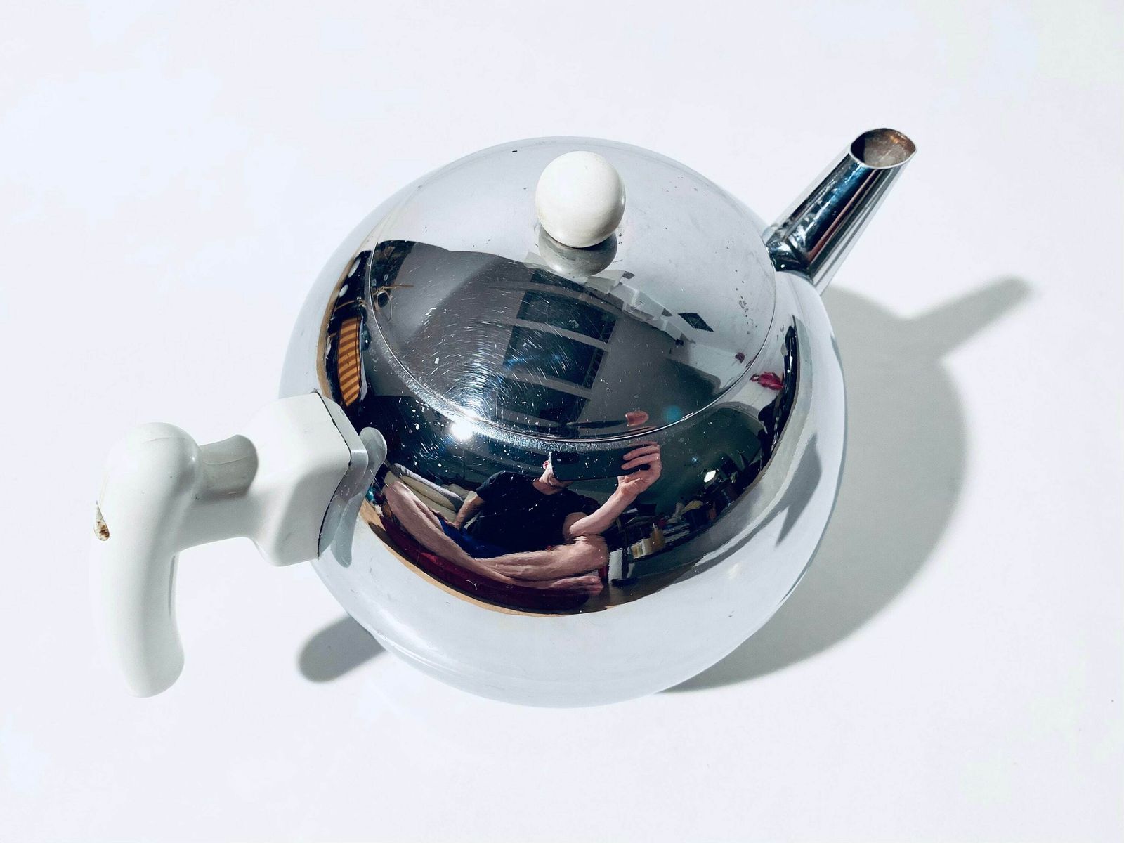 Bredemeijer Duet Bella Silver Tea Pot Hilversum Holland / Classic Vintage Decor photo vinterior