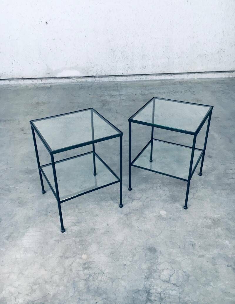 Minimalistisch Design Bijzettafelset Met Twee Bladen / 2, België, Ca. Jaren 1960 photo buy