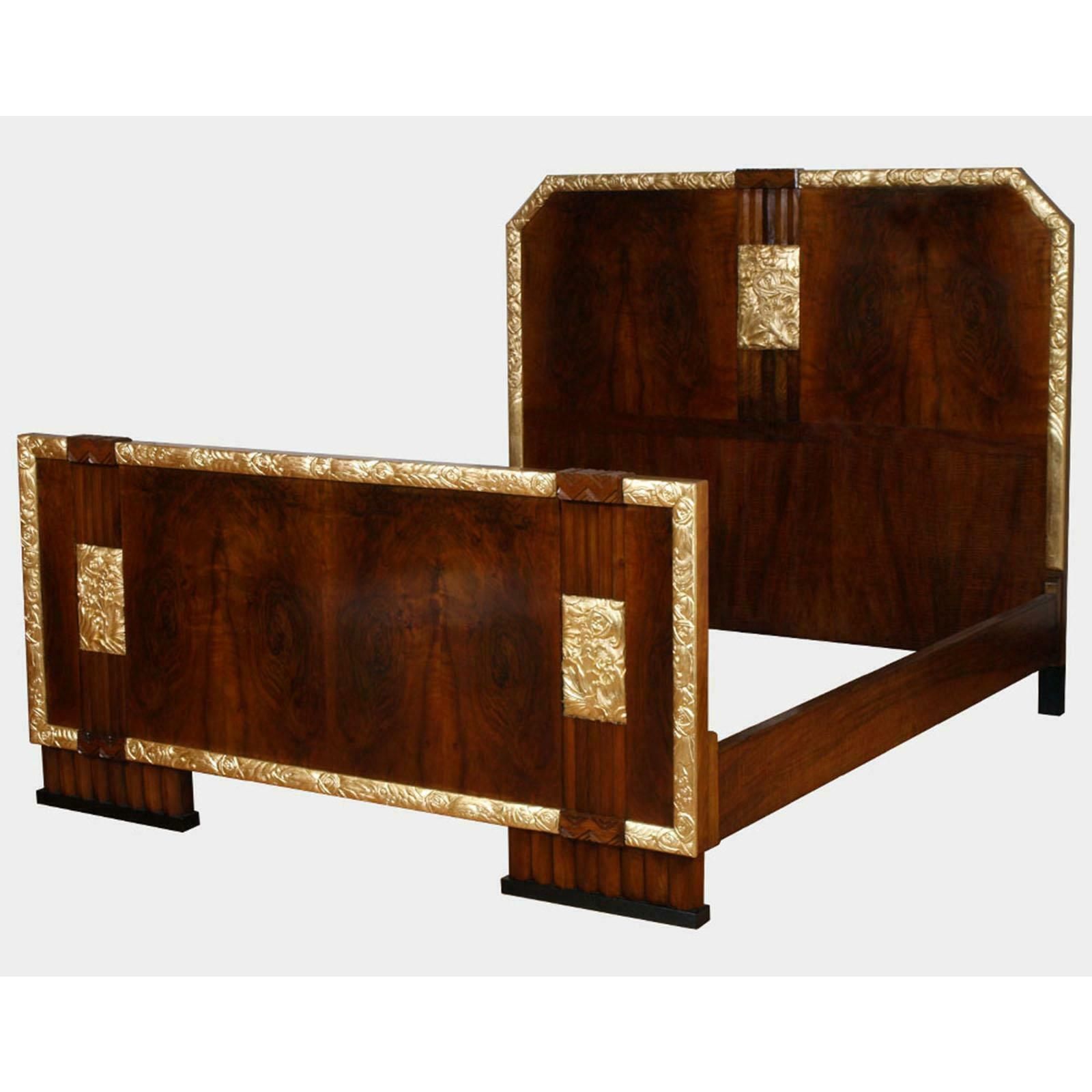 Art Deco Double Bed & Nightstands By Atelier Varedo, Gino Maggioni Attributed. photo furniture