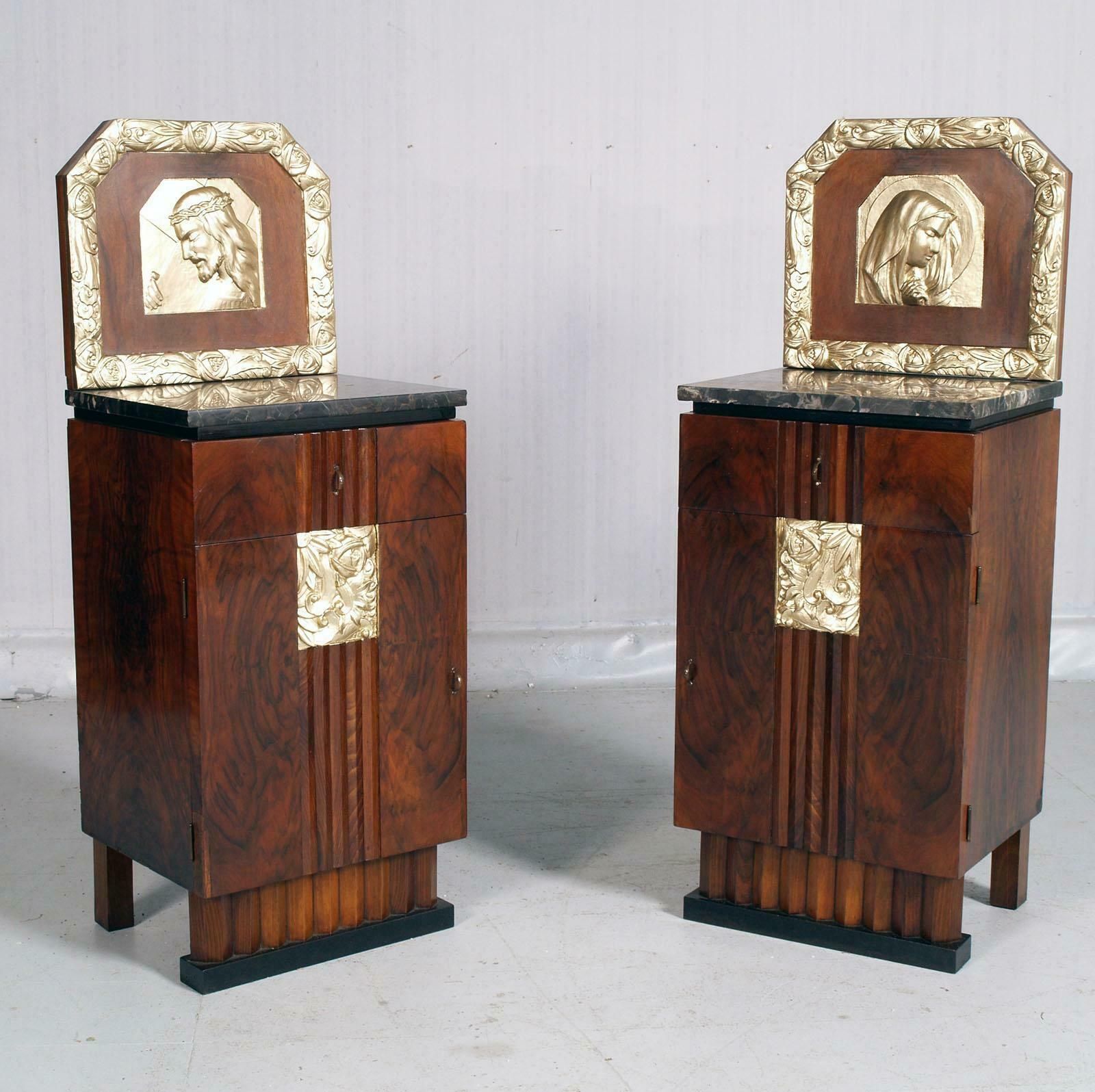 Art Deco Double Bed & Nightstands By Atelier Varedo, Gino Maggioni Attributed. photo buy