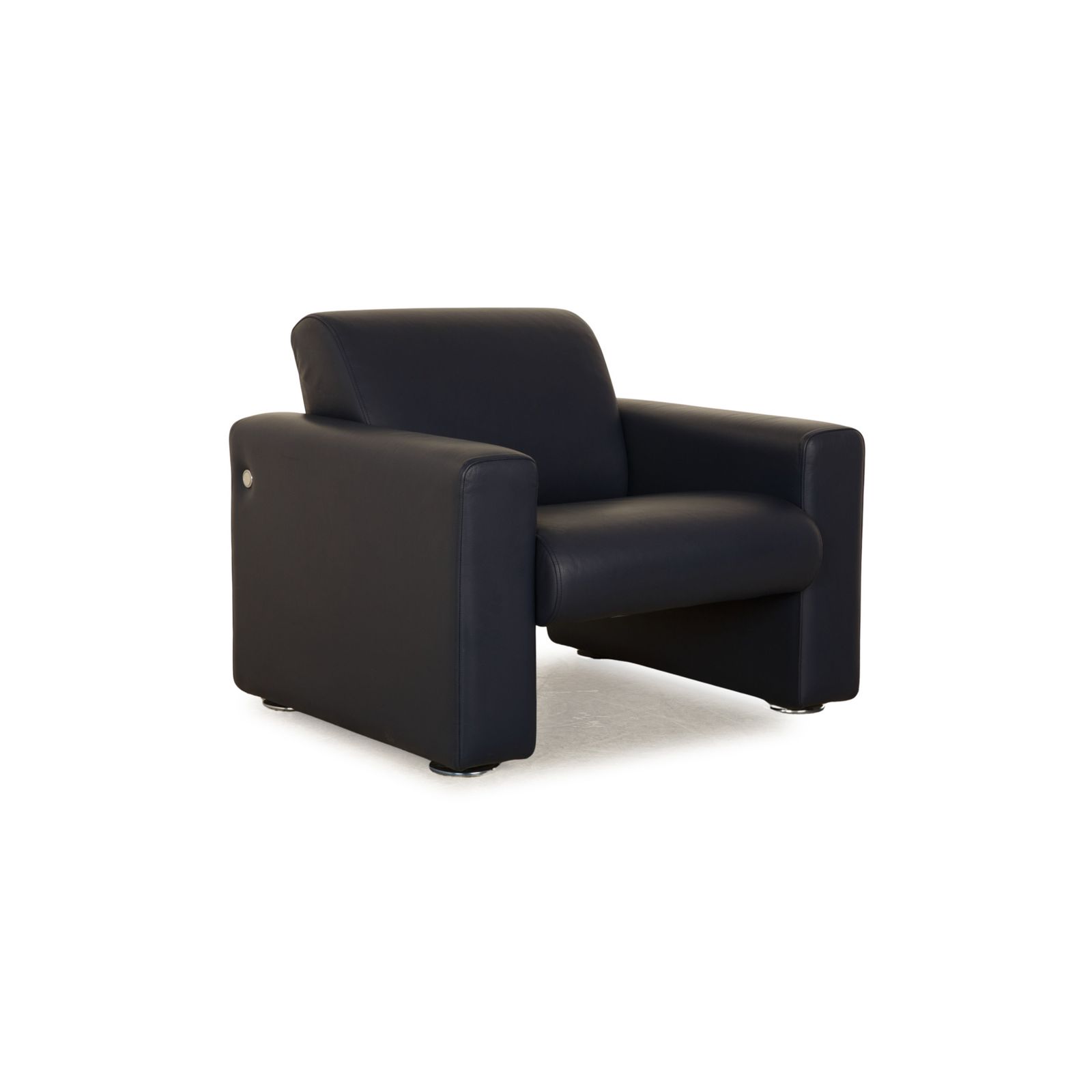 Fauteuil Artifort en cuir bleu foncé