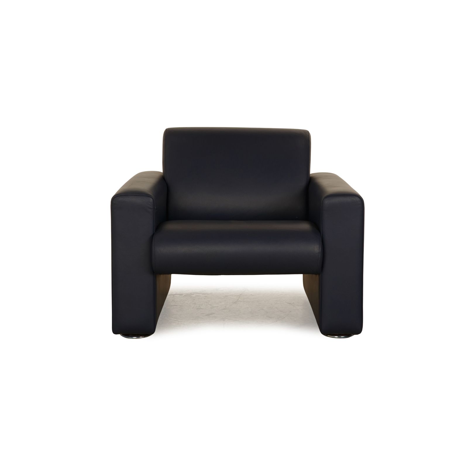 Fauteuil Artifort en cuir bleu foncé photo vinterior