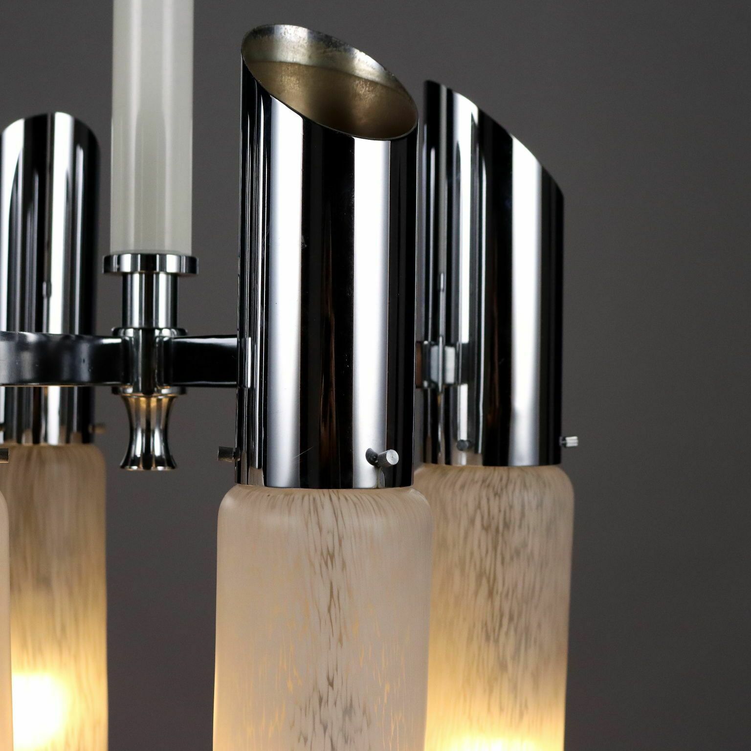 Vintage 1960s Mazzega Ceiling Lamp Murano Glass Metal photo Lighting