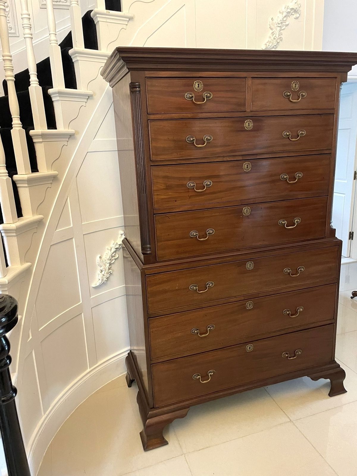 Antique 18th Century  Mahogany Chest On Chest Of Drawers photo buy