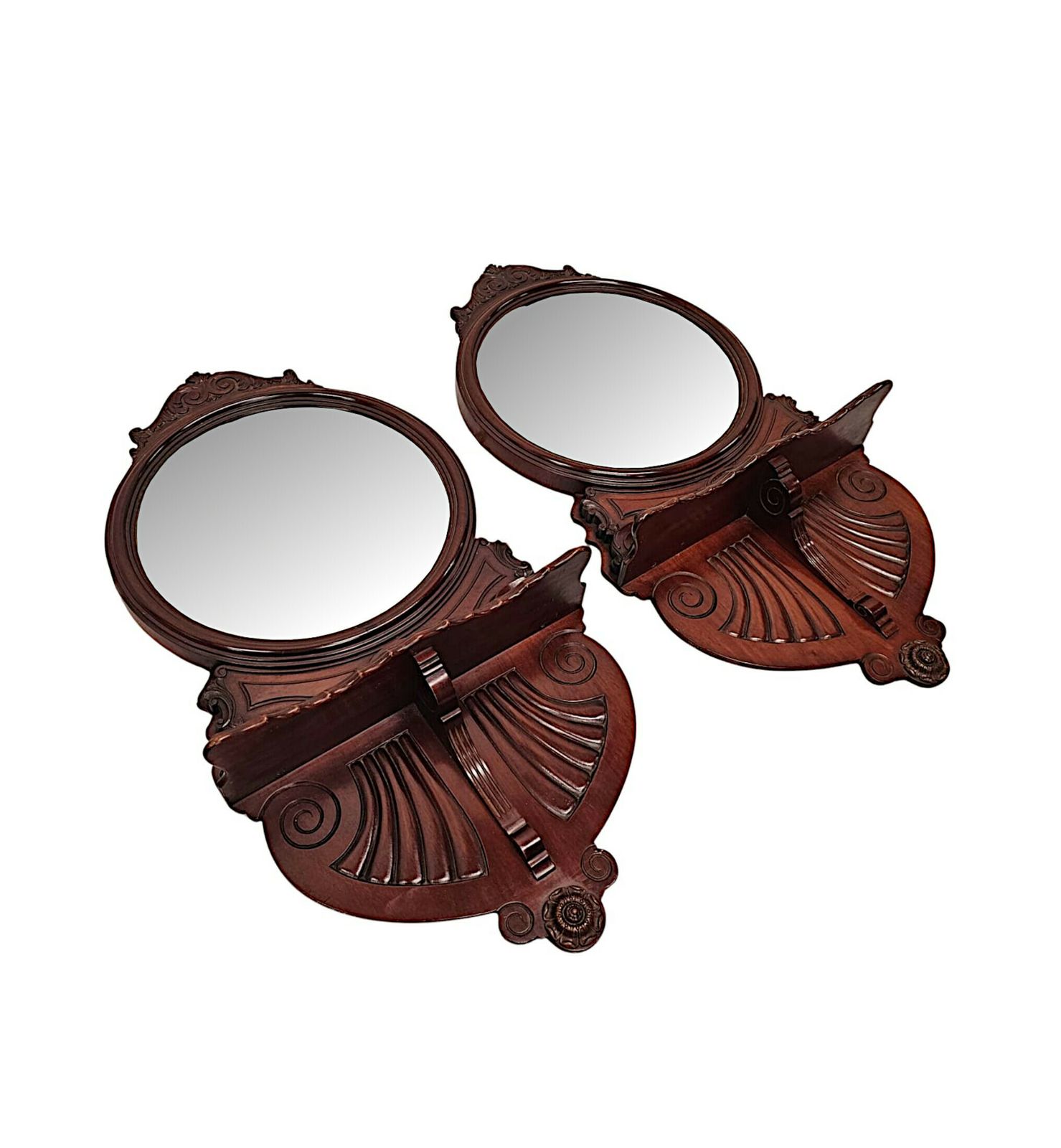 A Very Rare Pair Of 20th Century Mahogany Pier Mirrors photo Home Decor