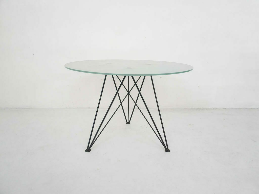 Rare Wire Frame Dining Table By Els Staal, The Netherlands, 1984
