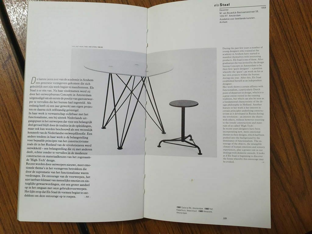 Meubels Zeldzame Draadframe Eettafel Van Els Staal, Nederland, 1984 photo