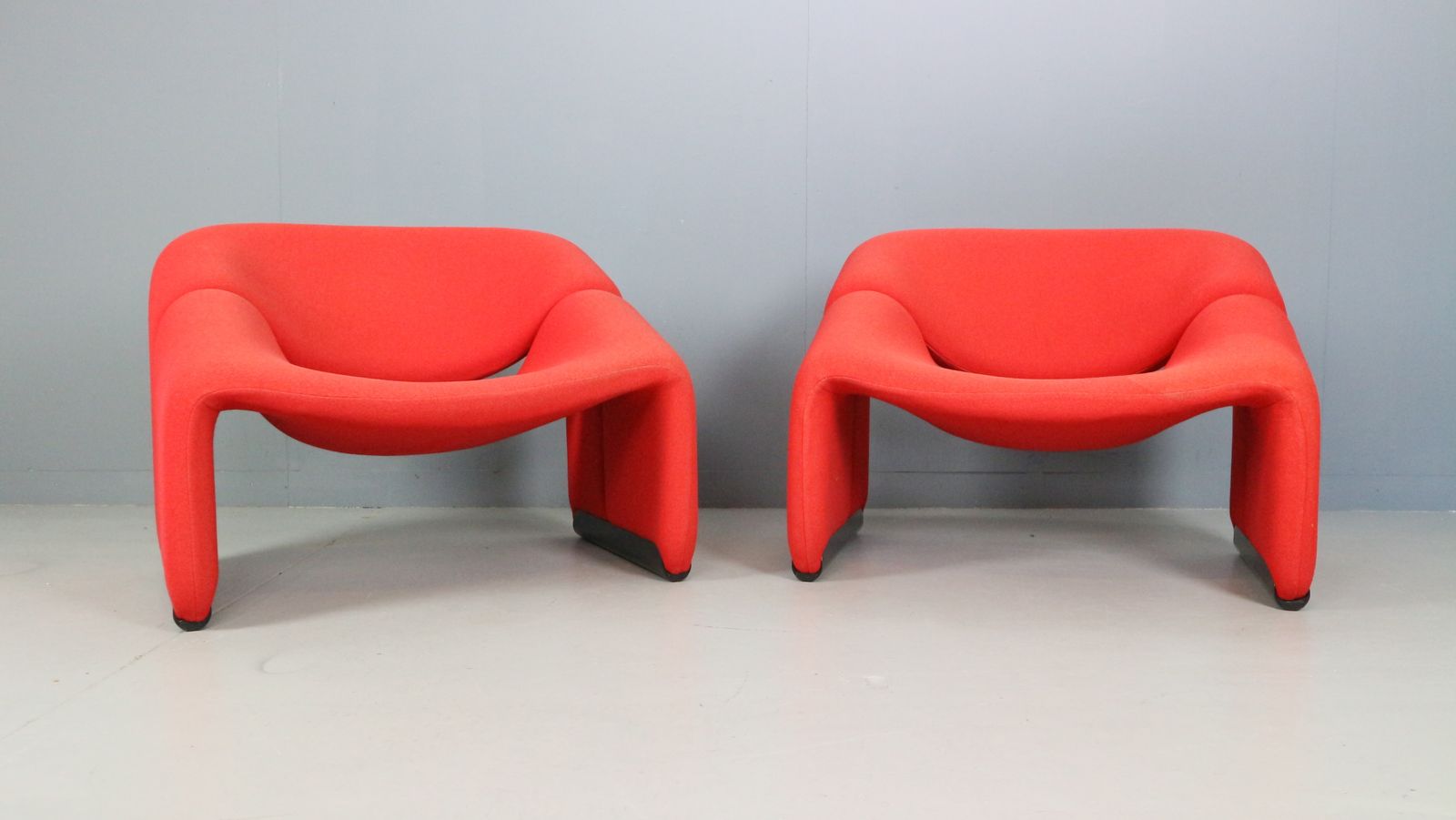 Pierre Paulin Set Of 2 F598 Groovy Armchairs For Artifort New Upholstery, 1972 photo furniture