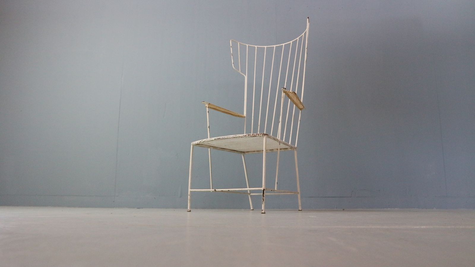 photo furniture Rare Lyra Iron Armchair By Anna Lülja Praun & Thomas Lauterbach Sonett