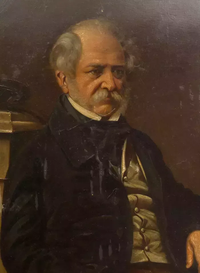 Portrait Of A Man, 1800s, Antique photo furniture