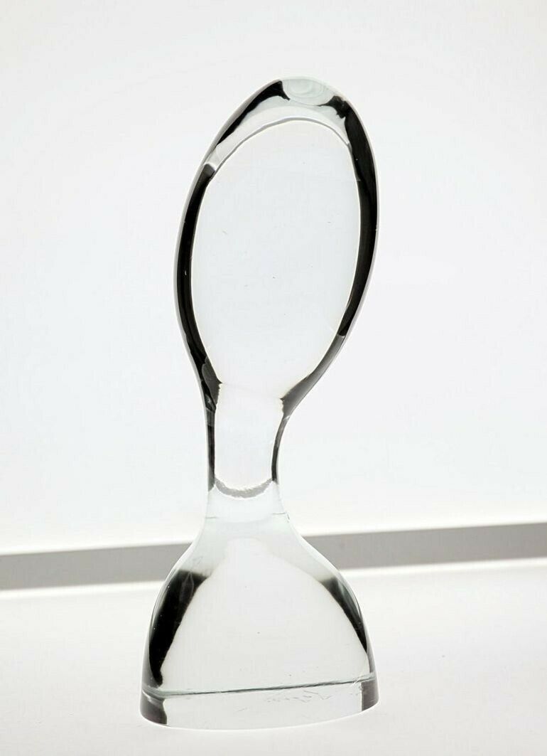 Livio Seguso, Visionary Early Abstract Bust Sculpture, Clear Glass, Signed photo for sale