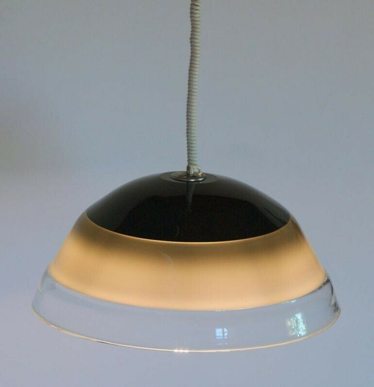 Noti Massari Renato Toso For Leucos, Rare 3 Incalmos Suspension Layered Glass photo for sale