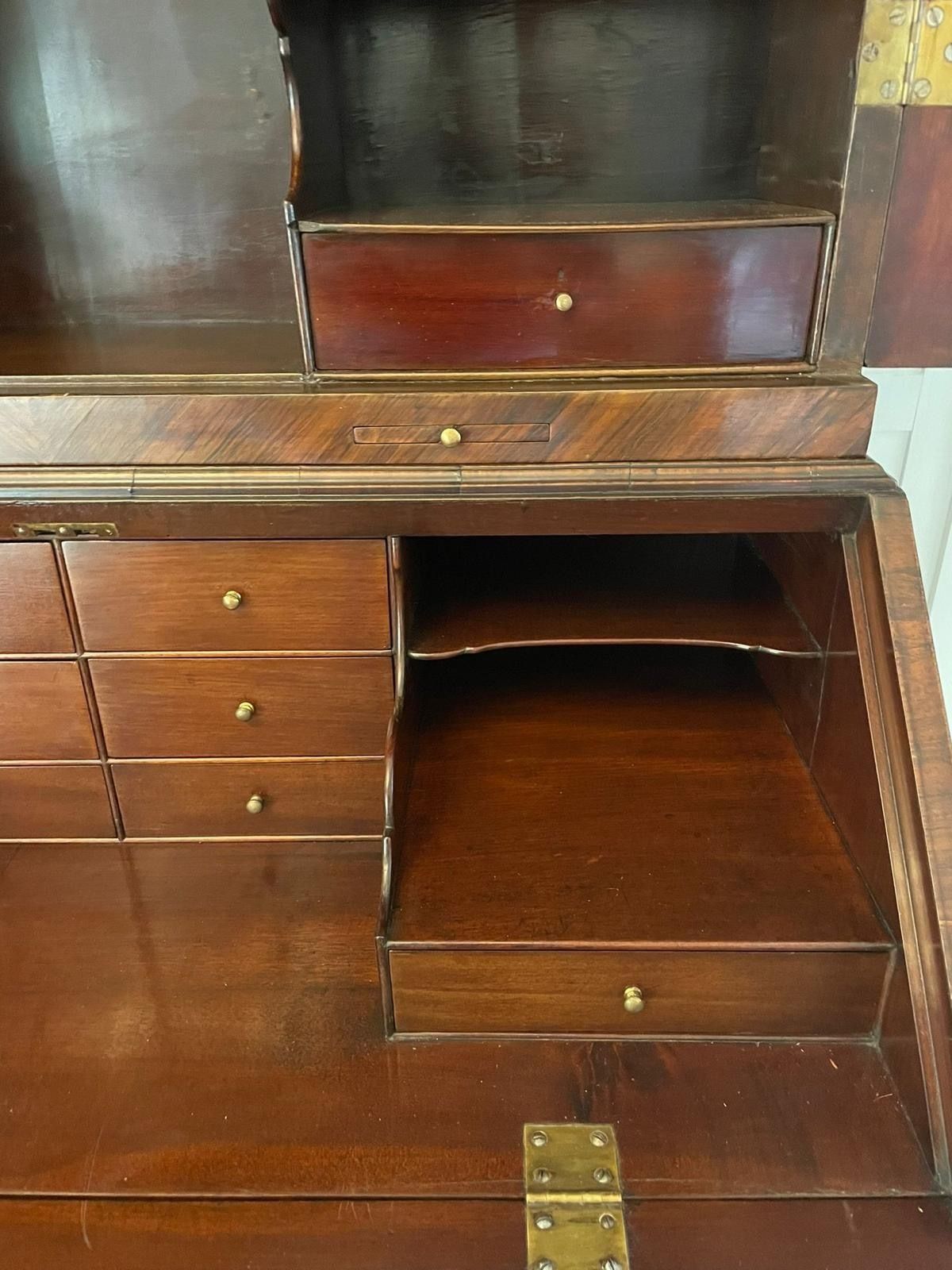 Antique 18th Century Rosewood Bureau Bookcase photo vintage
