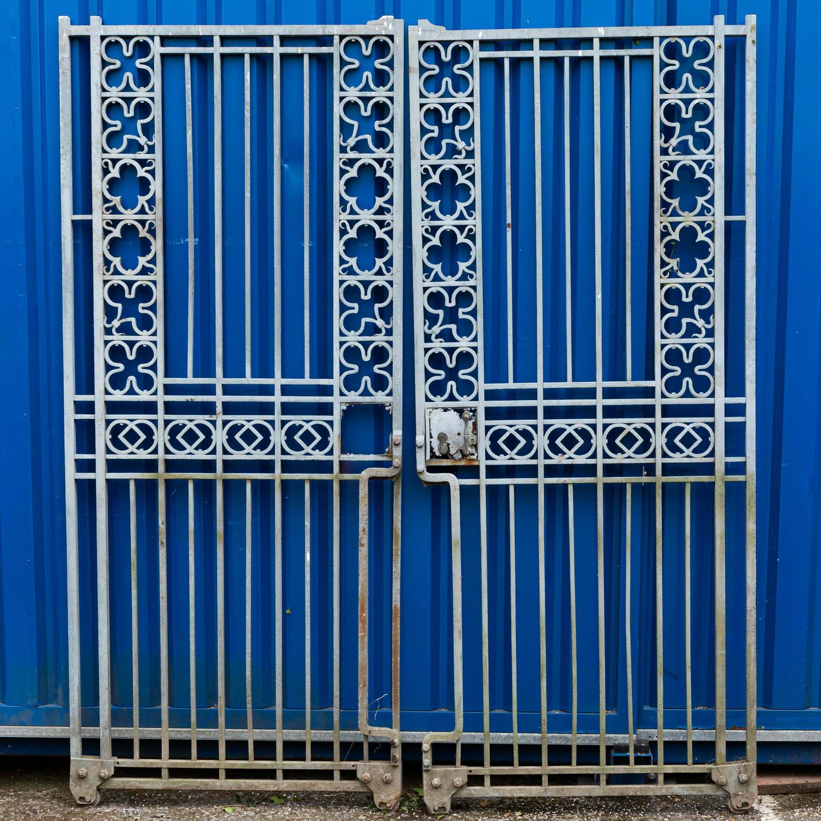 Antique Victorian Wrought Iron Gates | Gothic Quatrefoil photo Home Fixtures