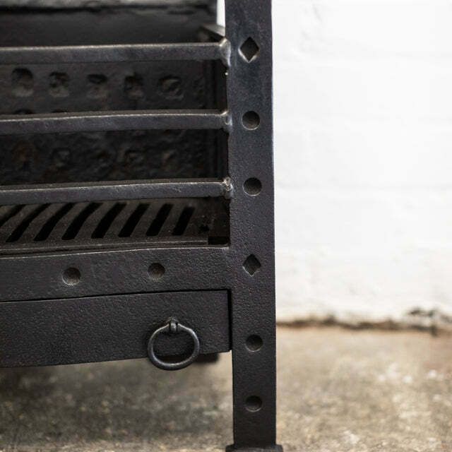 Antique Cast Iron Fire Basket, 1800s photo buy