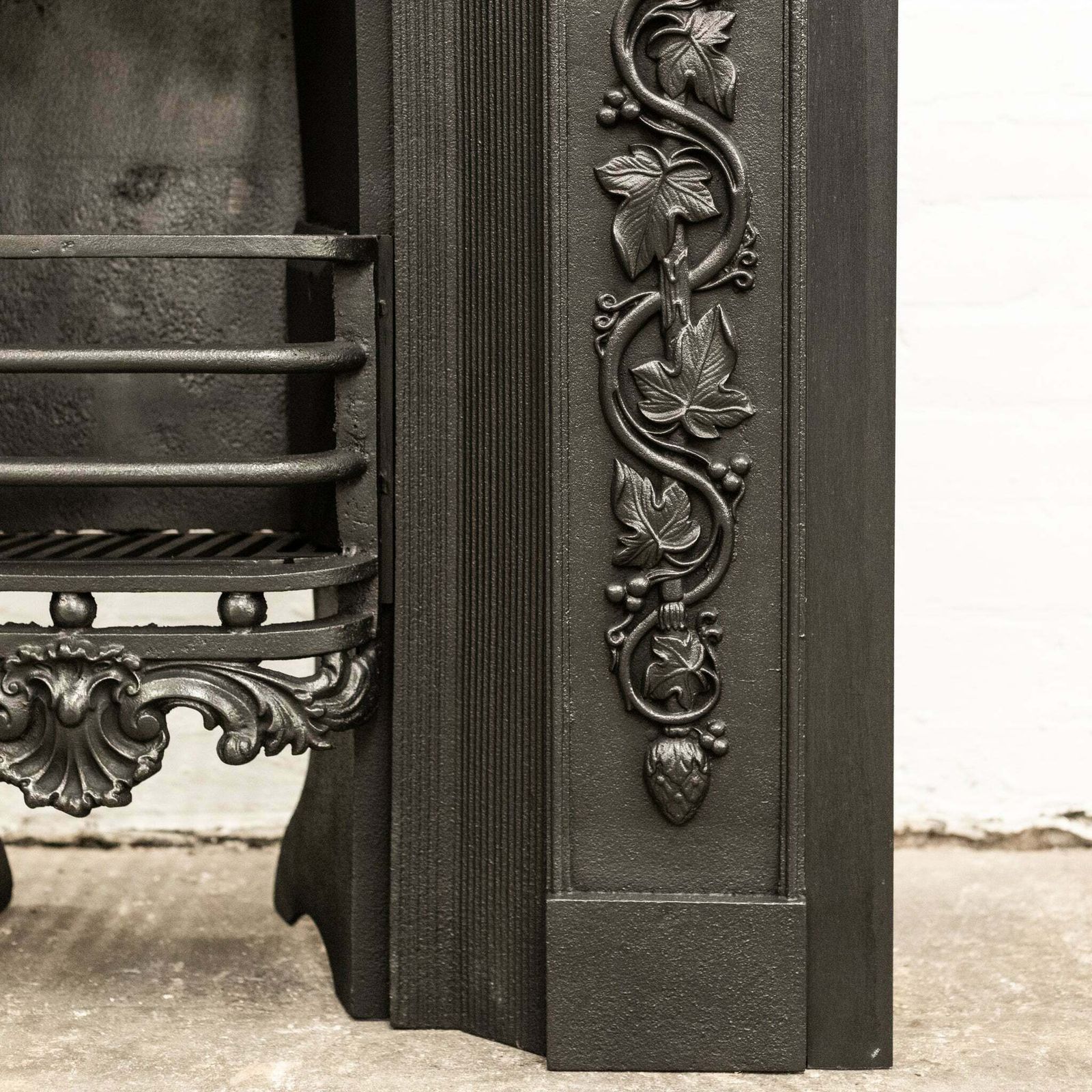 Antique Ornate Georgian Cast Iron Hob Grate photo vinterior